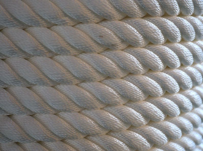 Polypropylene filament three strand rope