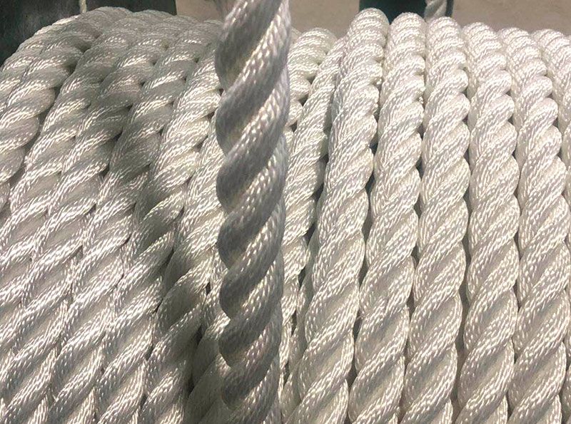 Nylon multifilament three strand rope