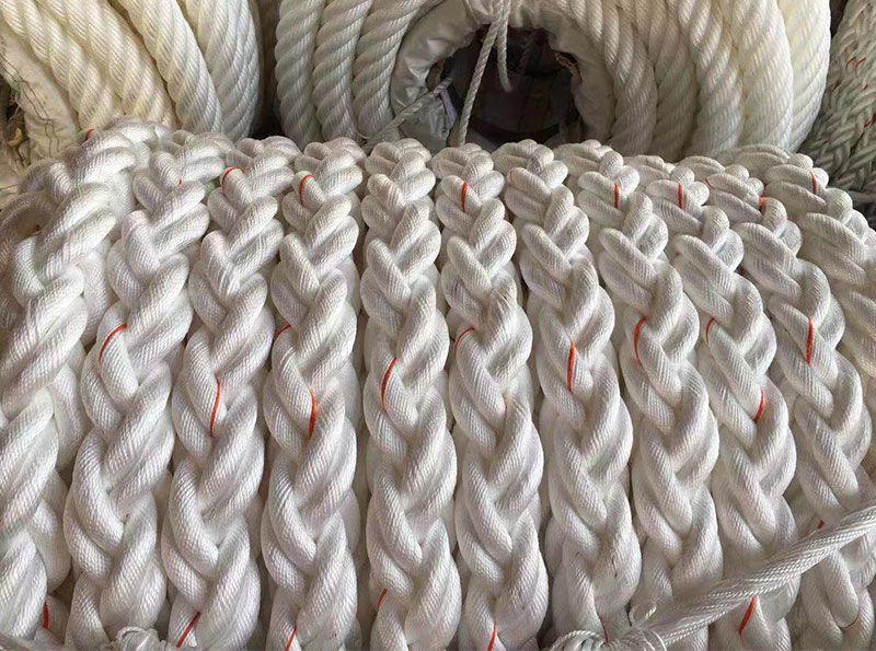 Polypropylene filament eight strand rope